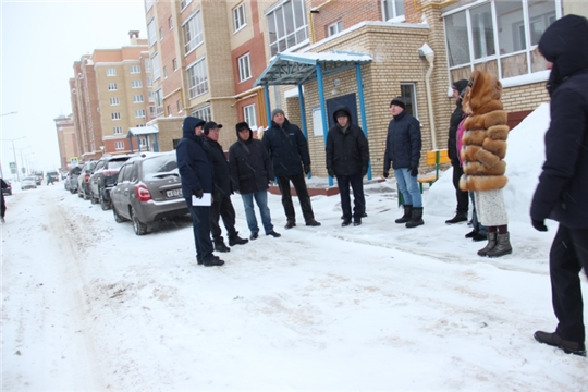 В Чебоксарах проверили качество снегоуборки в мкр «Новый город»
