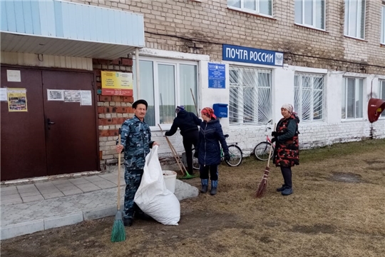 Субботник на территории Сюрбей-Токаевского сельского поселения