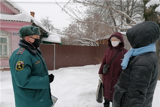 В жилом секторе г. Чебоксары организован День профилактики по пожарной безопасности