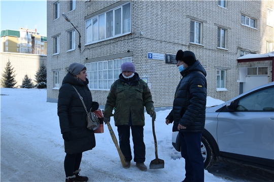 В северо-западной части столицы Чувашии проверили зимнее содержание территорий