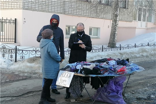 С начала года в Московском районе г. Чебоксары составлено 106 протоколов за нелегальную торговлю