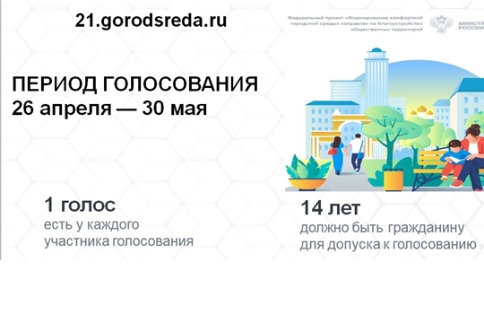 Голосуй за благоустройство Новочебоксарска на  21.gorodsreda.ru  до 30 мая
