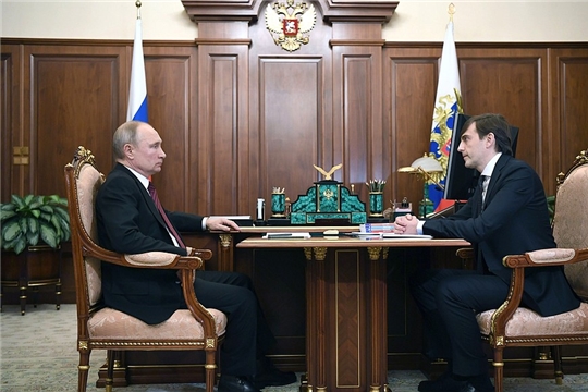 Владимир Путин встретился с министром просвещения РФ Сергеем Кравцовым