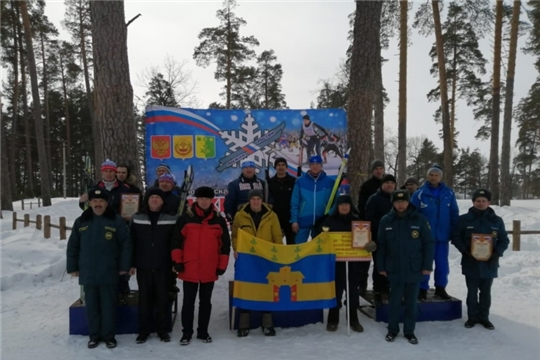 Команда ПЧ-42 с. Шемурша в очередной раз стала победителем лыжной эстафеты