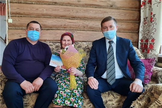 95-летний юбилей отметила жительница деревни Тенеево Иванова Анастасия Михайловна