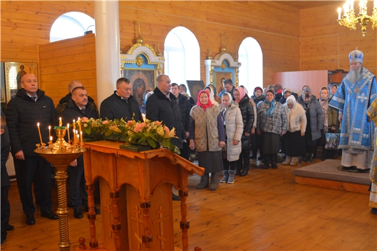 В храме Сретения Господня с.Б.Баишево Батыревского муниципального округа проведена праздничная служба