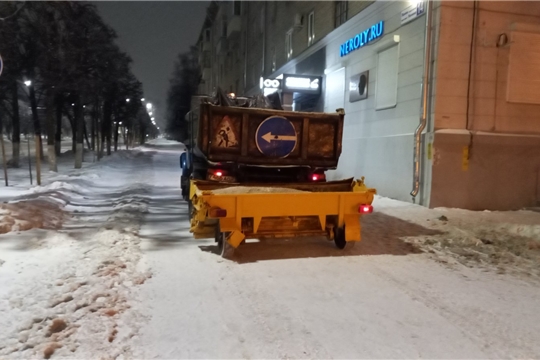 Гололеда на чебоксарских дорогах удалось избежать