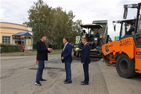 Министр транспорта и дорожного хозяйства Чувашской Республики проинспектировал ход ремонта дорог в городе Канаш