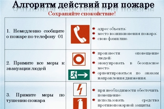 ГКЧС Чувашии напоминает какие действия необходимо предпринять в случае пожара