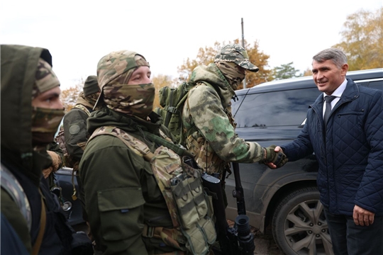 Глава Чувашии Олег Николаев встретился с мобилизованными из Чувашии в местах их боевого слаживания