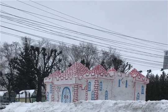 Снежная крепость в микрорайоне "Текстильщик"