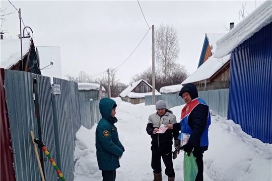 Профилактические рейды в частном секторе г. Чебоксары позволяют снизить количество пожаров