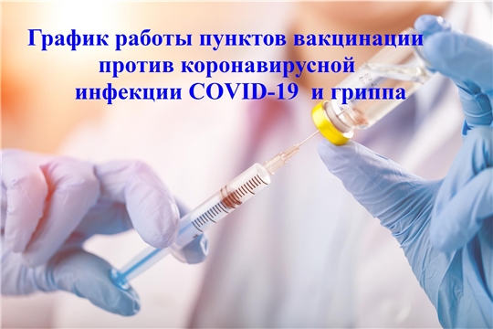 График работы пунктов вакцинации против коронавирусной инфекции COVID-19 и гриппа с 10 по 15 октября