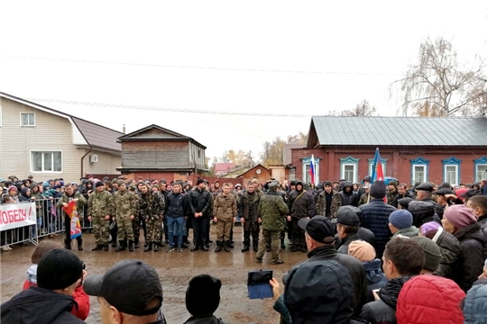 Красночетайский и Ядринский районы проводили своих земляков с надеждой на скорейшее возвращение домой