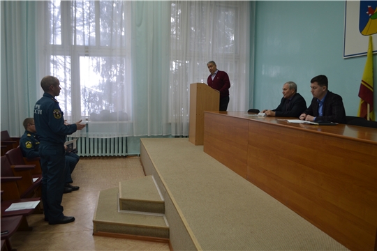 Заседание комиссии по чрезвычайным ситуациям и обеспечению пожарной безопасности Мариинско-Посадского района