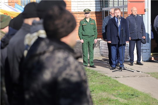 В Батыревском районе прошли проводы мобилизованных граждан для участия в СВО