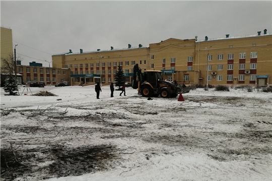 В Ядринском районе началось строительство вертолётной площадки для санитарной авиации