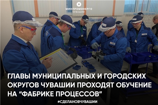 Главы муниципальных и городских округов Чувашии проходят обучение на “Фабрике процессов” в рамках национального проекта “Производительность труда