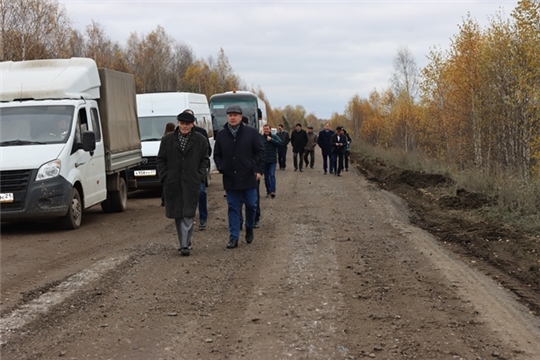 Владимир Осипов совместно с депутатами Госсовета проинспектировал ход восстановления дорог, задействованных в строительстве трассы М-12