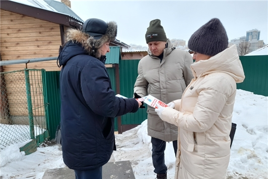 В жилом секторе г. Чебоксары стали чаще проводить профилактические беседы с населением