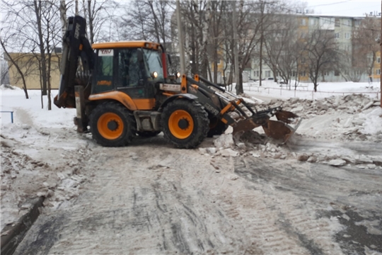 Работники жилищно-коммунального хозяйства г. Чебоксары приступили к уборке снега