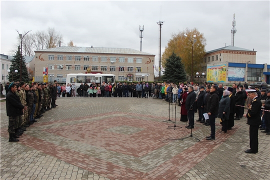 Митинг, посвященный проводам мобилизованных поречан, в рамках частичной мобилизации