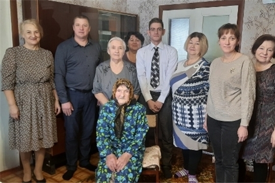 Долгожительница из села Анастасово участница строительства Сурского оборонительного рубежа Анна Ивановна Чеснокова отметила 95-летний юбилей