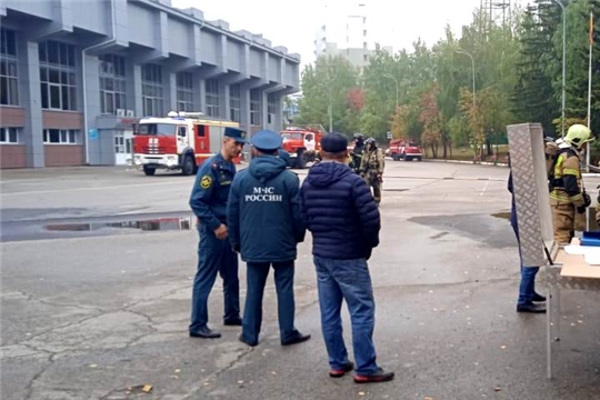 На стадионе «Олимпийский» прошли штабные учения по ликвидации чрезвычайной ситуации