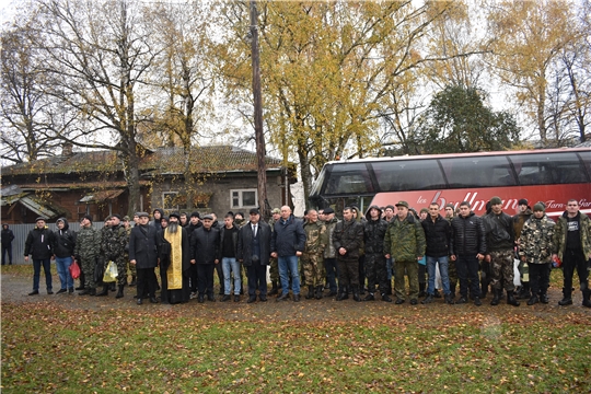 В Ядринском районе проводили граждан Красночетайского и Ядринского районов в рамках частичной мобилизации