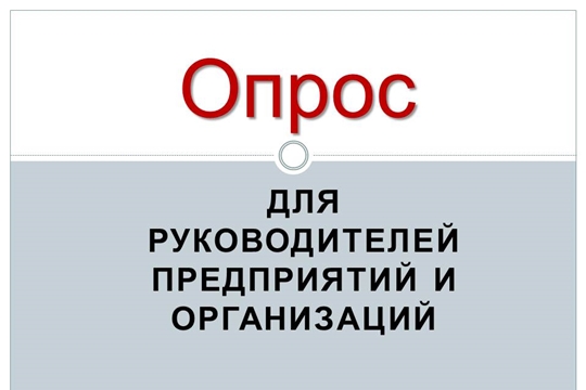 Опрос для руководителей предприятий и организаций