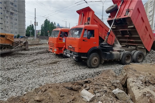 Реконструкция ул. Гражданская в Чебоксарах продолжается