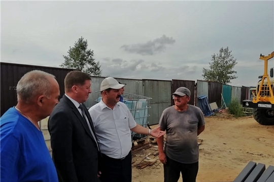 Председатель ГКЧС Чувашии посетил строящуюся спасательную станцию "Новочебоксарская"