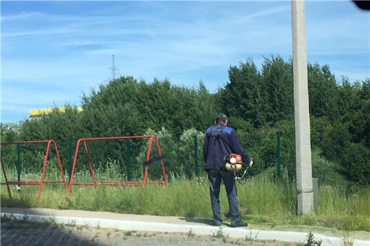 В Калининском районе завершается второй этап покоса травы