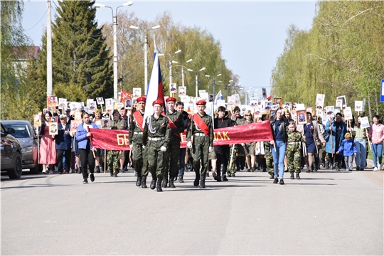 В День Победы жители Красночетайского района присоединились к акции «Бессмертный полк»