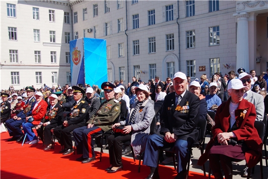 В День 77-летия Великой Победы ветераны и общественность Ленинского района г.Чебоксары приняли участие в возложении цветов к Монументу Славы