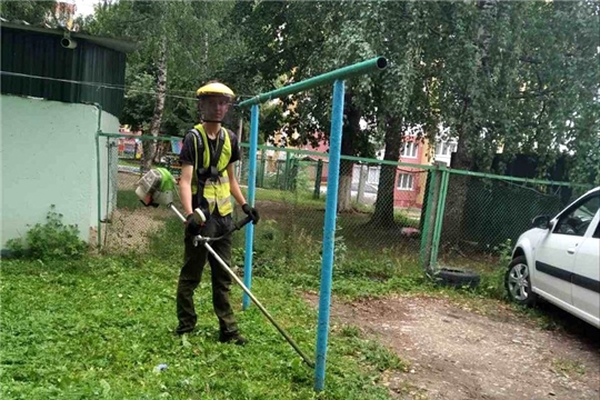 В Чебоксарах продолжается третий этап покоса травы