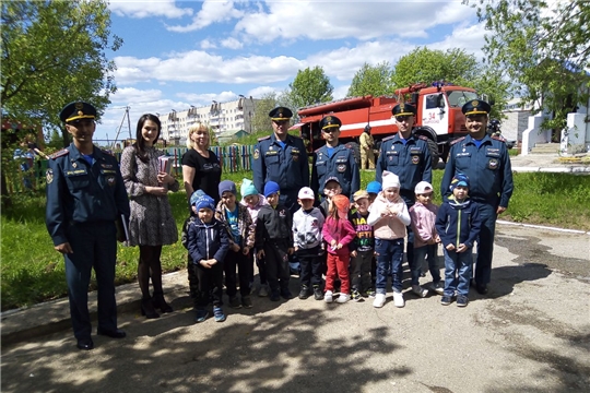 Пожарно-тактические учения в детском саду "Радуга"
