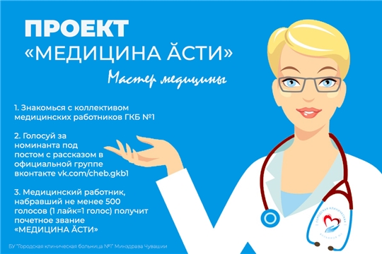 Городская клиническая больница №1 запускает проект «Медицина ӑсти/Мастер медицины»