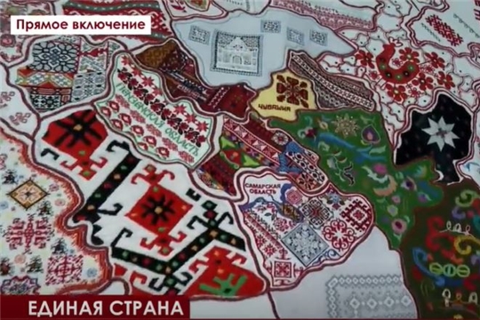 «Вышитая карта России» украшает один из стендов ПМЭФ – 2022