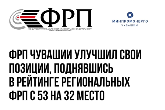 ФРП Чувашии улучшил свои позиции в рейтинге региональных ФРП, поднявшись с 53 на 32 место