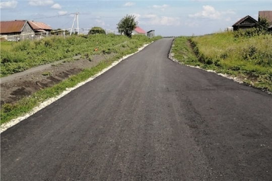 В селе Ряпино Порецкого района завершается строительство дороги
