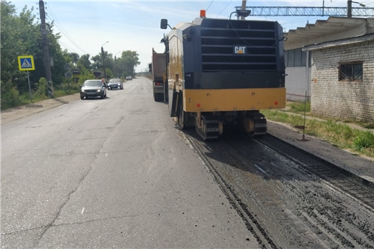 В городе Канаш начался ремонт дороги по улице Красноармейская, задействованной при строительстве М-12