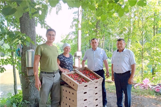 Глава администрации района Алексей Матросов побывал на ягодной плантации Ивановых