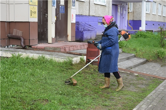 В Чебоксарах проводится работа по покосу травы