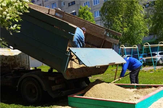 Система «Инцидент менеджмент»: по просьбе жителей г. Чебоксары заменили песок на детской площадке