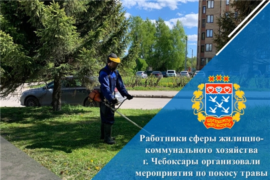 Работники сферы жилищно-коммунального хозяйства г. Чебоксары организовали мероприятия по покосу травы