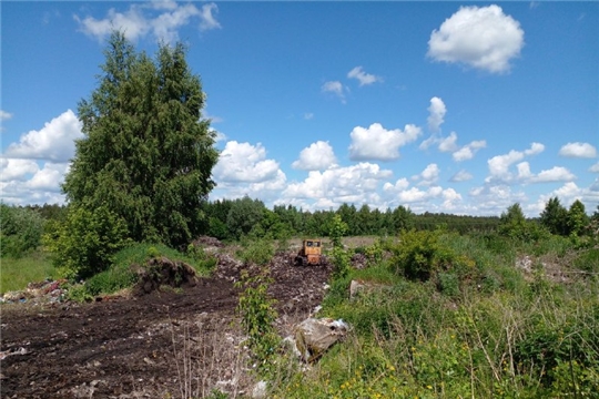 В Шемуршинском районе начаты работы по рекультивации существующей санкционированной свалки для твердых бытовых отходов
