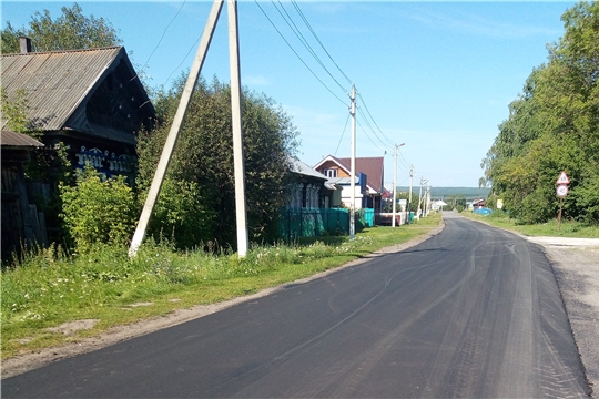 Проведен ремонт автомобильной дороги по ул.Мичурина в селе Бичурга-Баишево