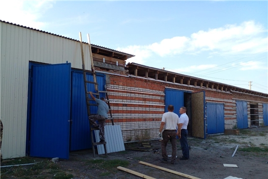 В д. Малое Буяново Шемуршинского района продолжаются работы по ремонту пожарного ДЕПО