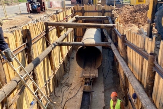 В Чебоксарах выполняется масштабная реконструкция Загородного канализационного коллектора